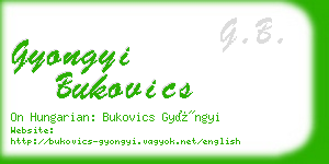 gyongyi bukovics business card